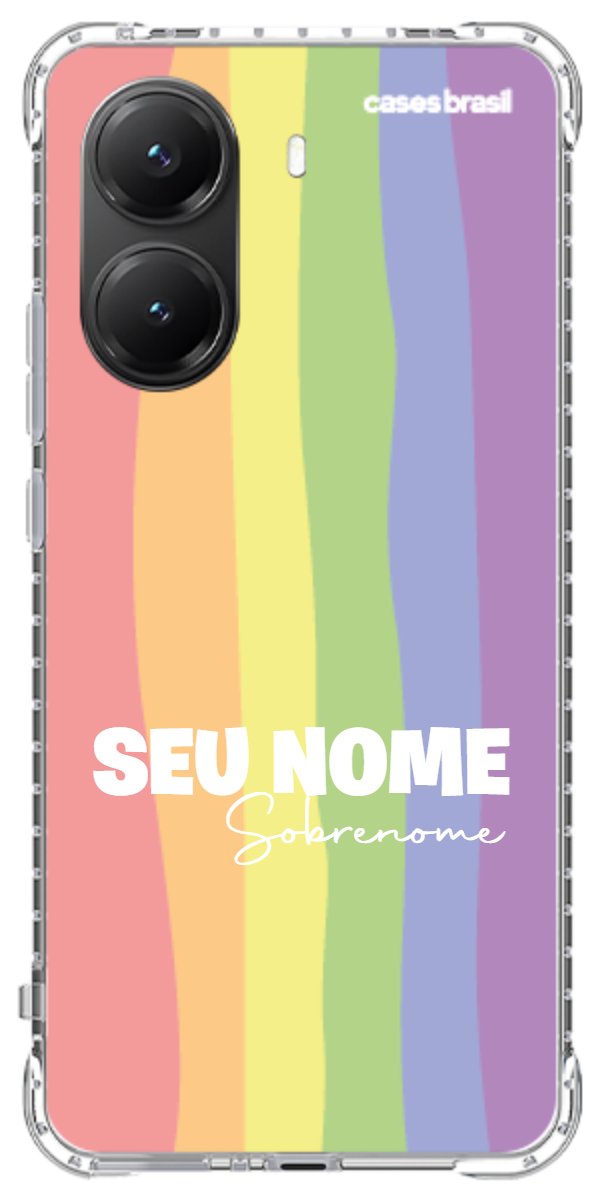 Capinha para Celular Arco-íris Vertical Sobrenome