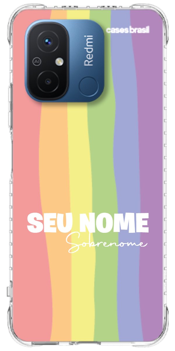 Capinha para Celular Arco-íris Vertical Sobrenome