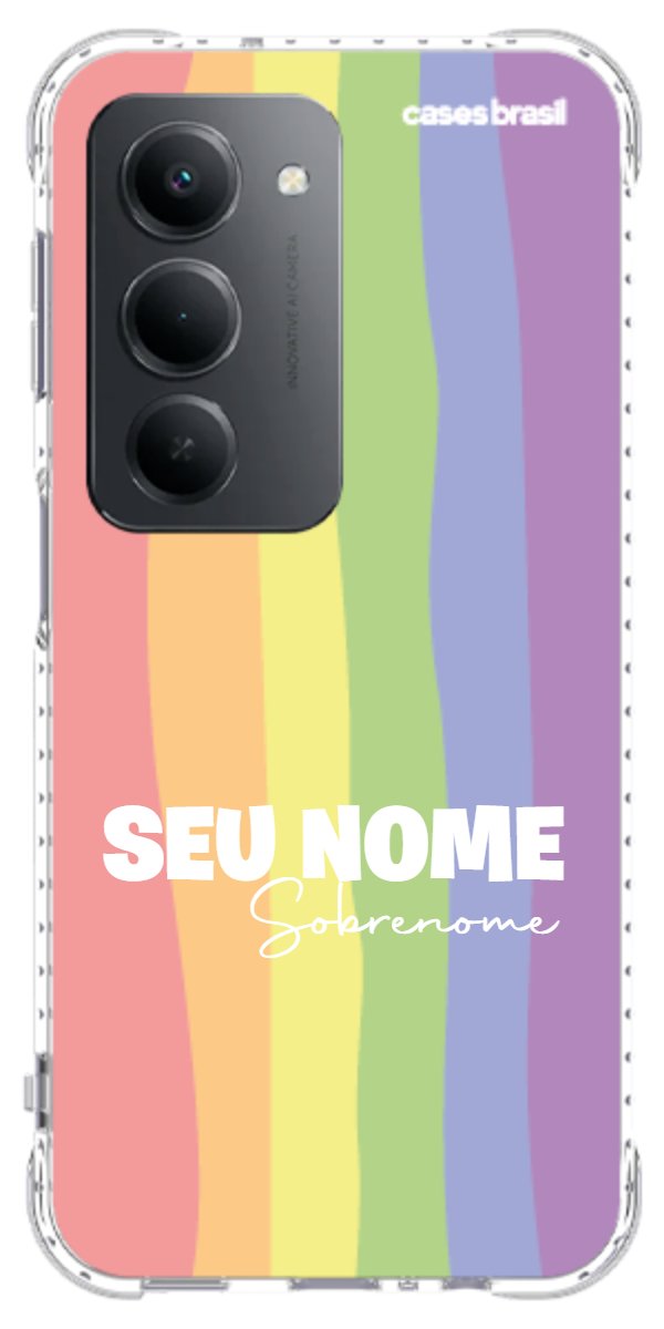 Capinha para Celular Arco-íris Vertical Sobrenome