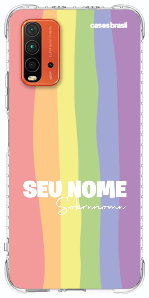 Capinha para Celular Arco-íris Vertical Sobrenome