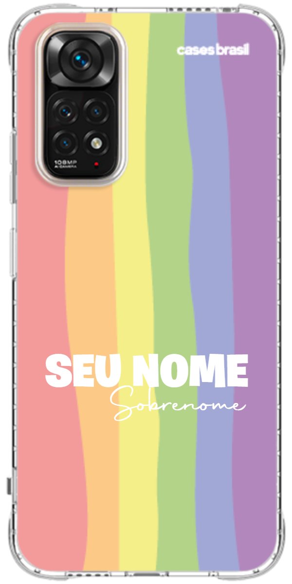 Capinha para Celular Arco-íris Vertical Sobrenome
