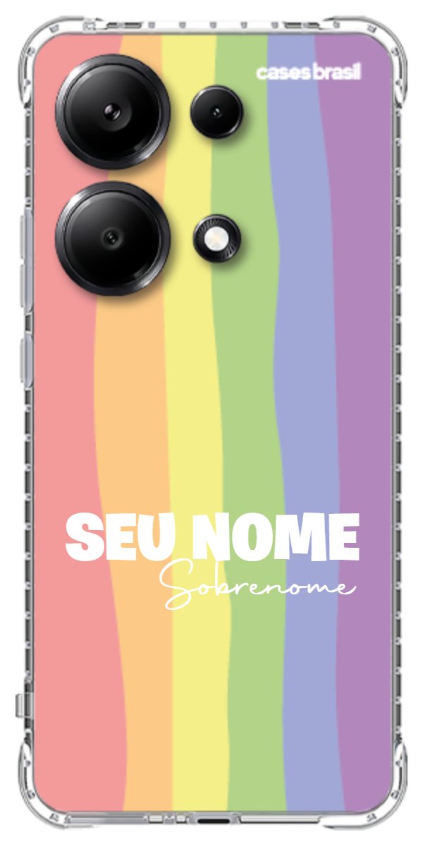 Capinha para Celular Arco-íris Vertical Sobrenome