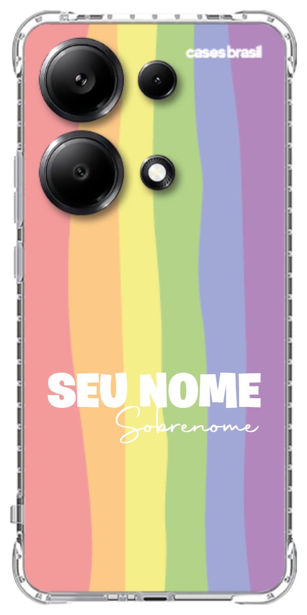 Capinha para Celular Arco-íris Vertical Sobrenome