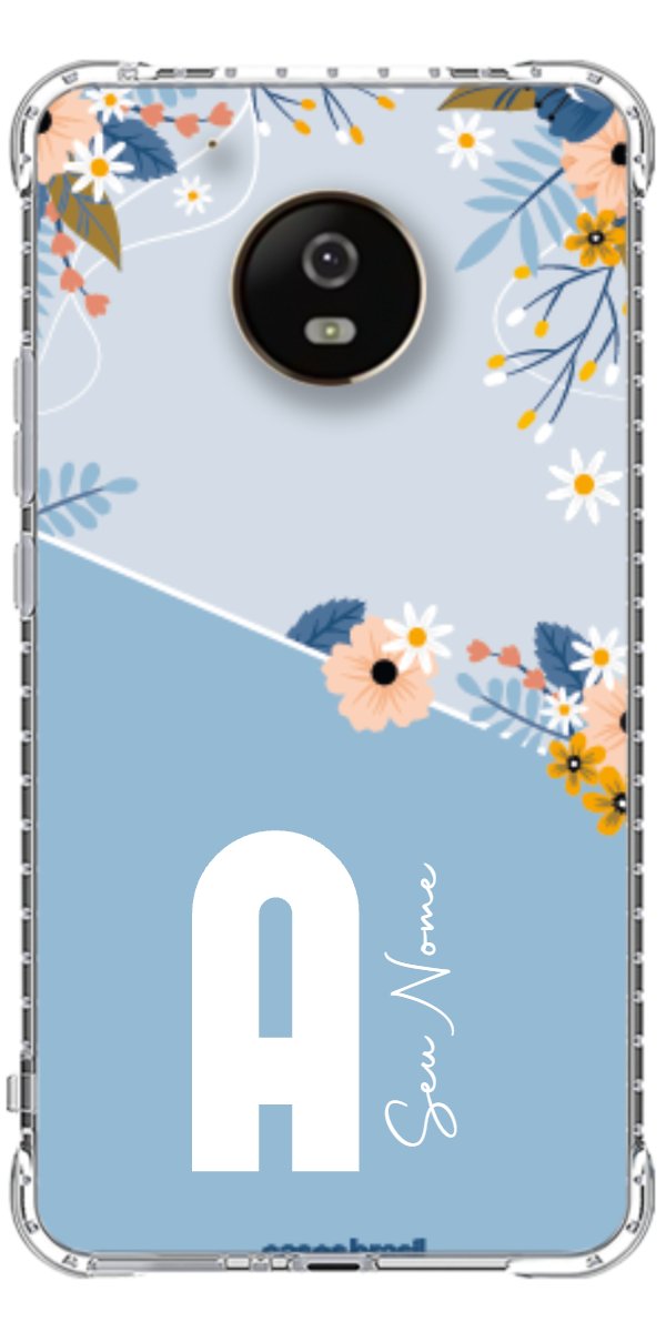 Capinha para Celular Ramo de Flores Azul