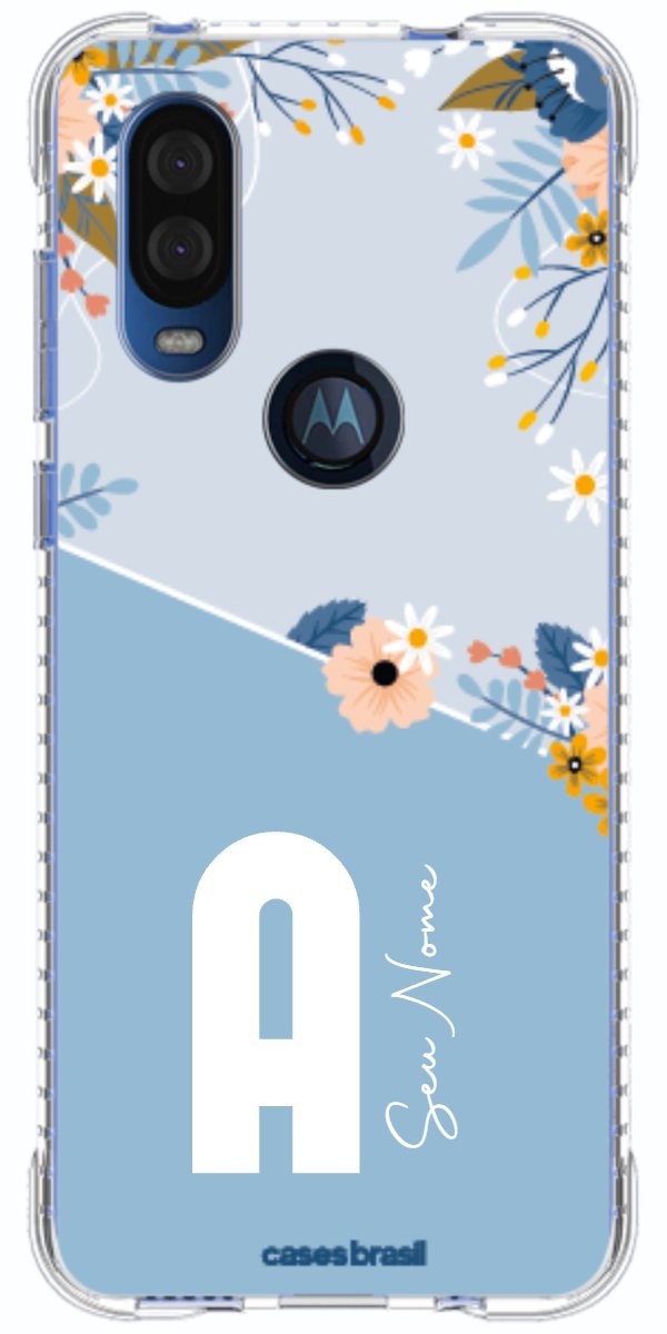 Capinha para Celular Ramo de Flores Azul