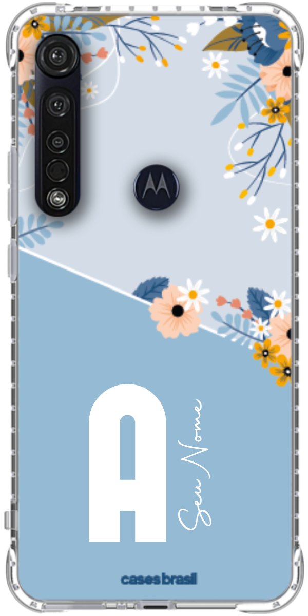 Capinha para Celular Ramo de Flores Azul