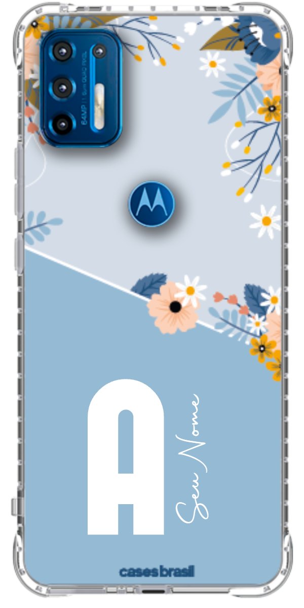 Capinha para Celular Ramo de Flores Azul