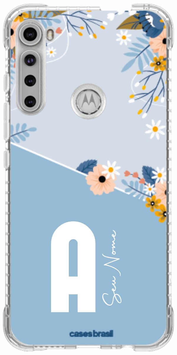 Capinha para Celular Ramo de Flores Azul