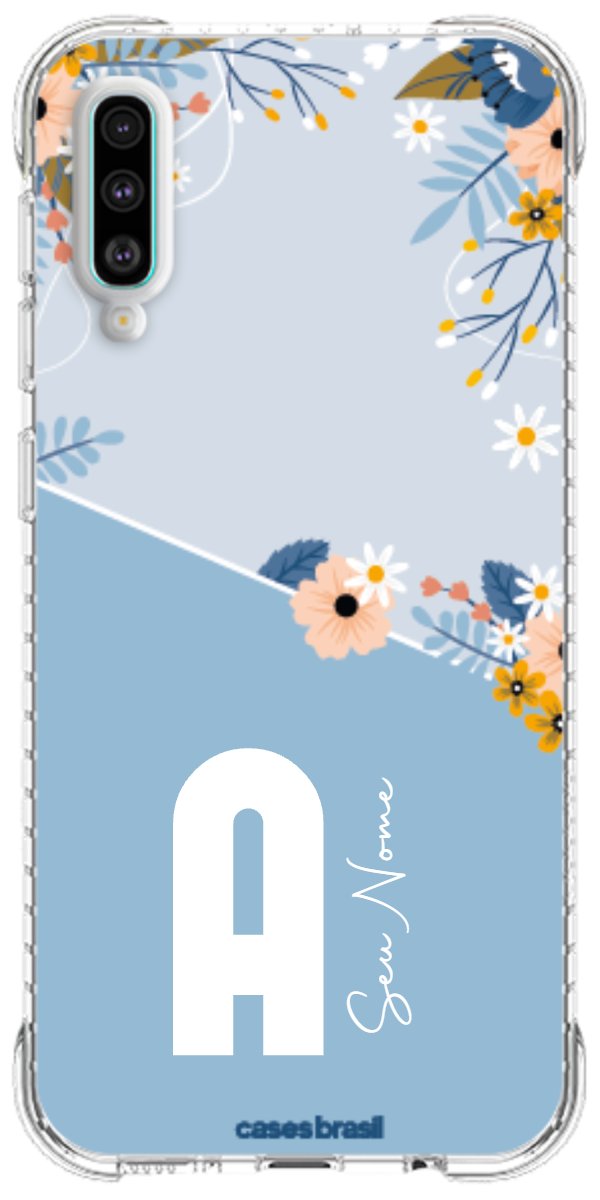 Capinha para Celular Ramo de Flores Azul