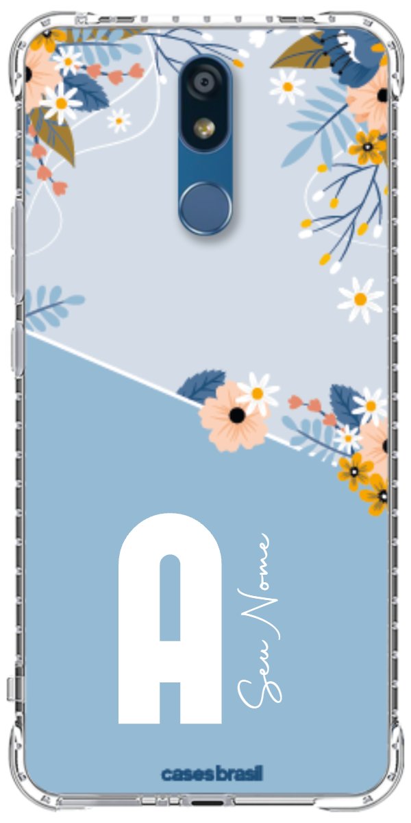 Capinha para Celular Ramo de Flores Azul