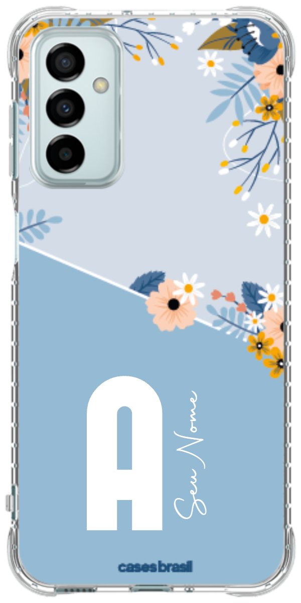 Capinha para Celular Ramo de Flores Azul
