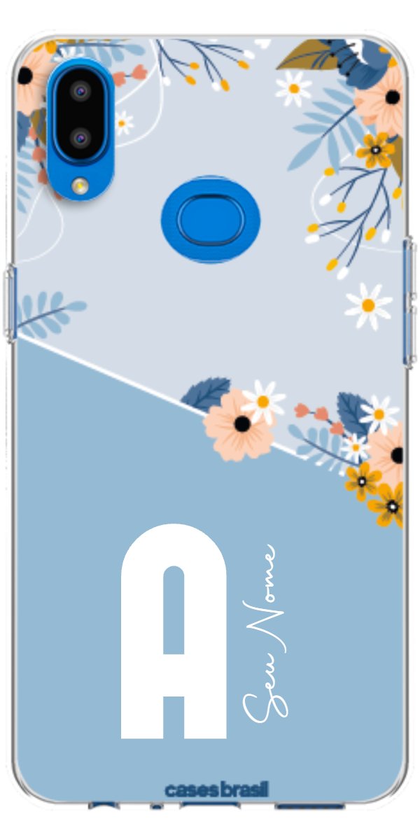 Capinha para Celular Ramo de Flores Azul