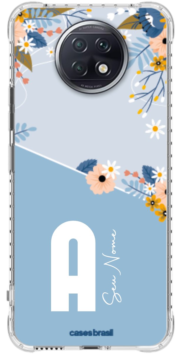 Capinha para Celular Ramo de Flores Azul