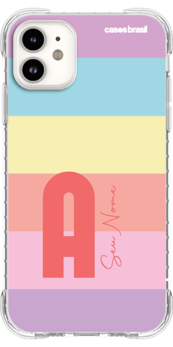 Capinha para Celular Arco-íris Cores Pastel