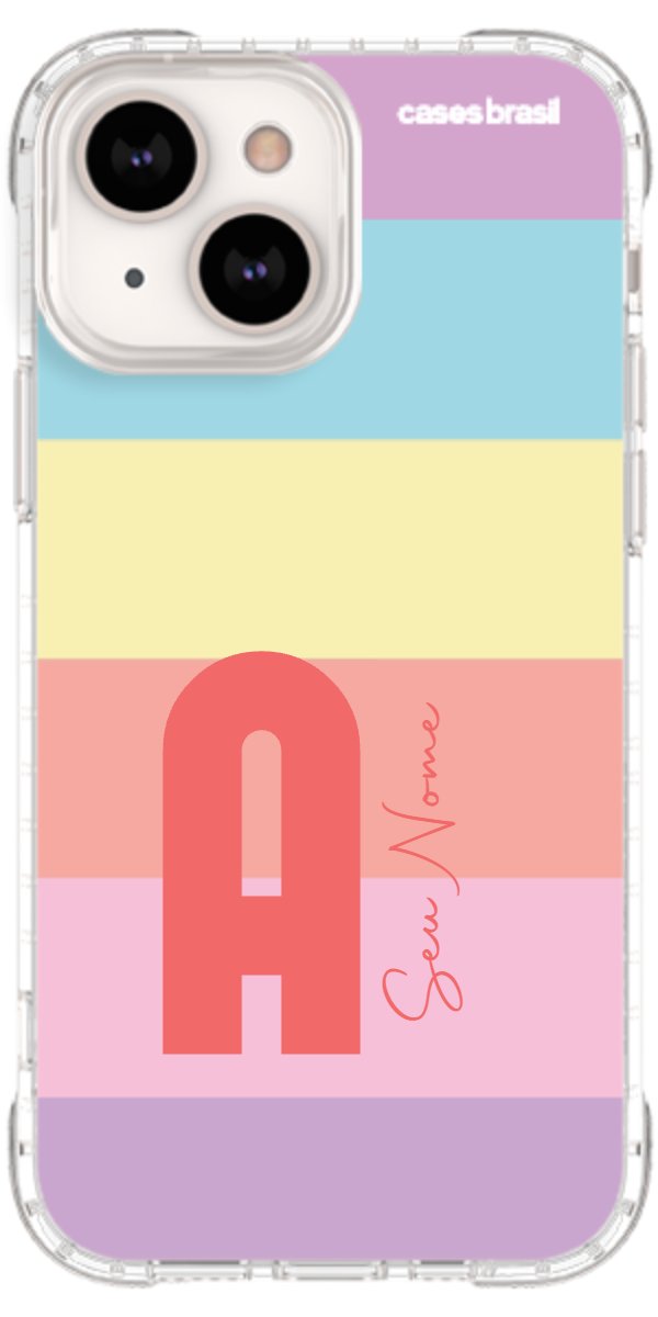 Capinha para Celular Arco-íris Cores Pastel