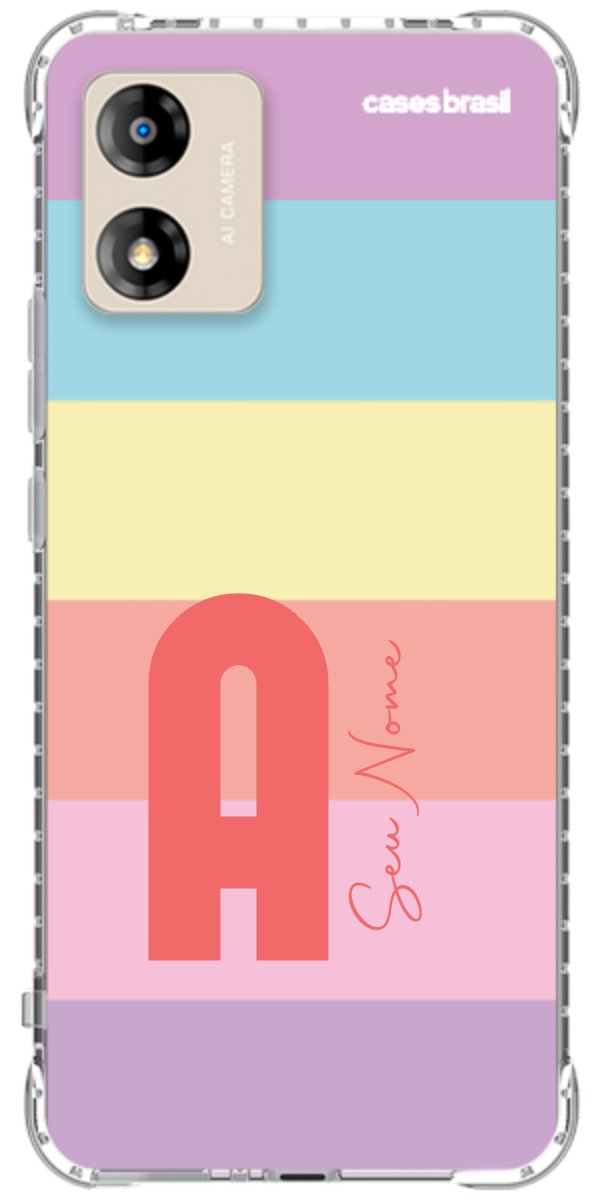 Capinha para Celular Arco-íris Cores Pastel