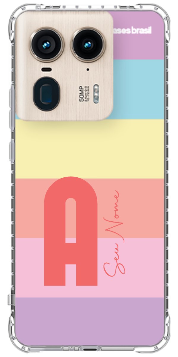 Capinha para Celular Arco-íris Cores Pastel