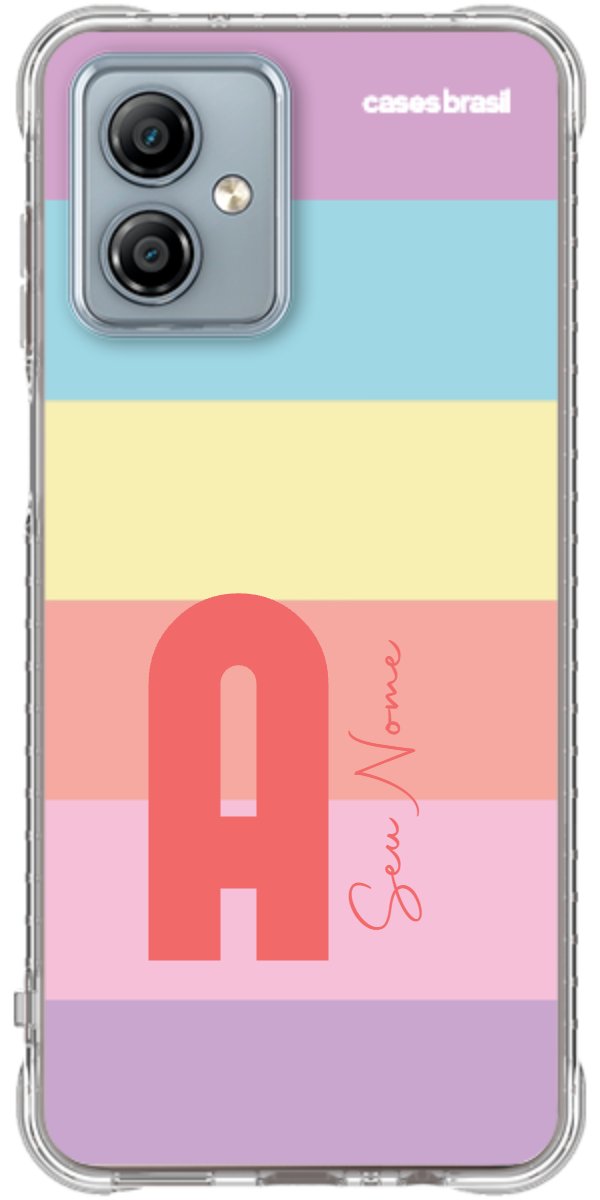 Capinha para Celular Arco-íris Cores Pastel