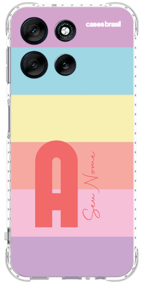 Capinha para Celular Arco-íris Cores Pastel