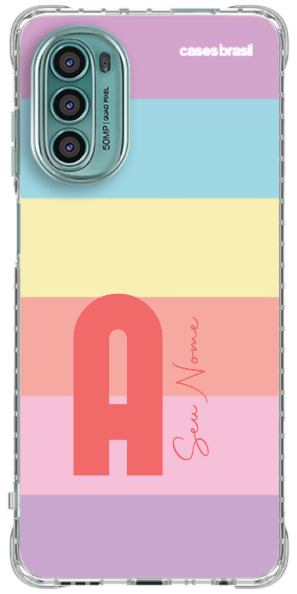 Capinha para Celular Arco-íris Cores Pastel