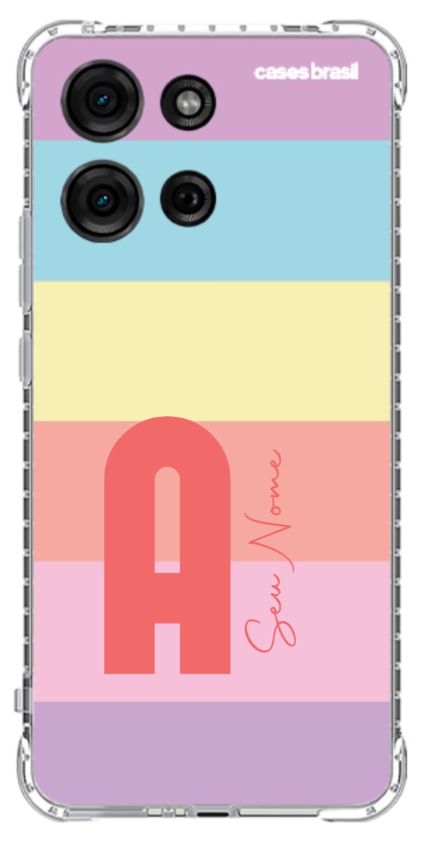 Capinha para Celular Arco-íris Cores Pastel