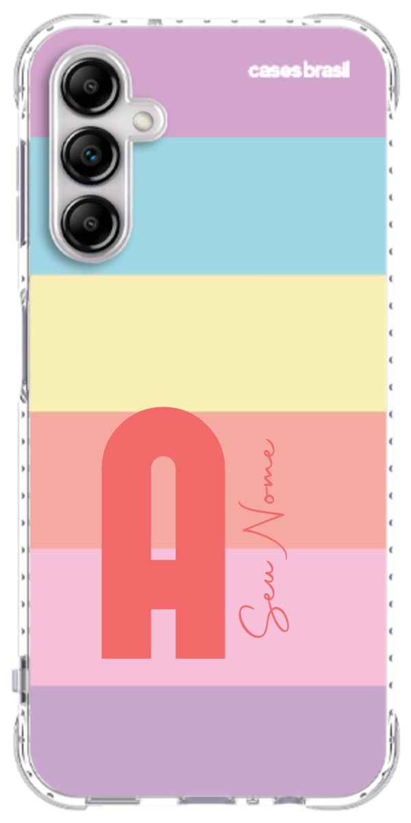 Capinha para Celular Arco-íris Cores Pastel