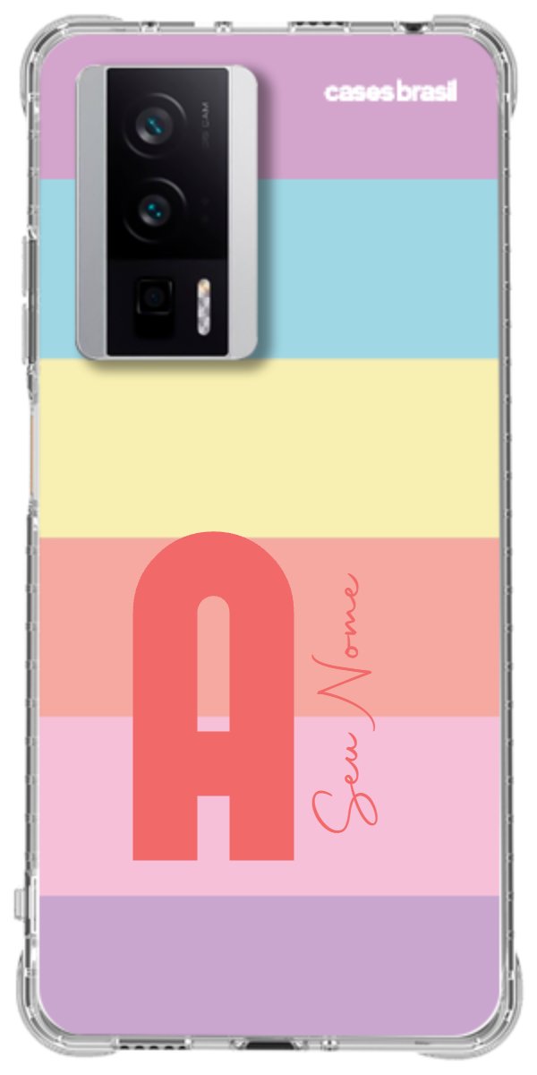 Capinha para Celular Arco-íris Cores Pastel