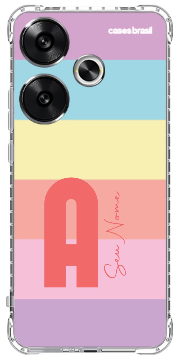Capinha para Celular Arco-íris Cores Pastel