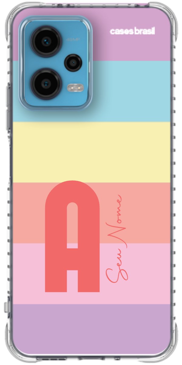 Capinha para Celular Arco-íris Cores Pastel