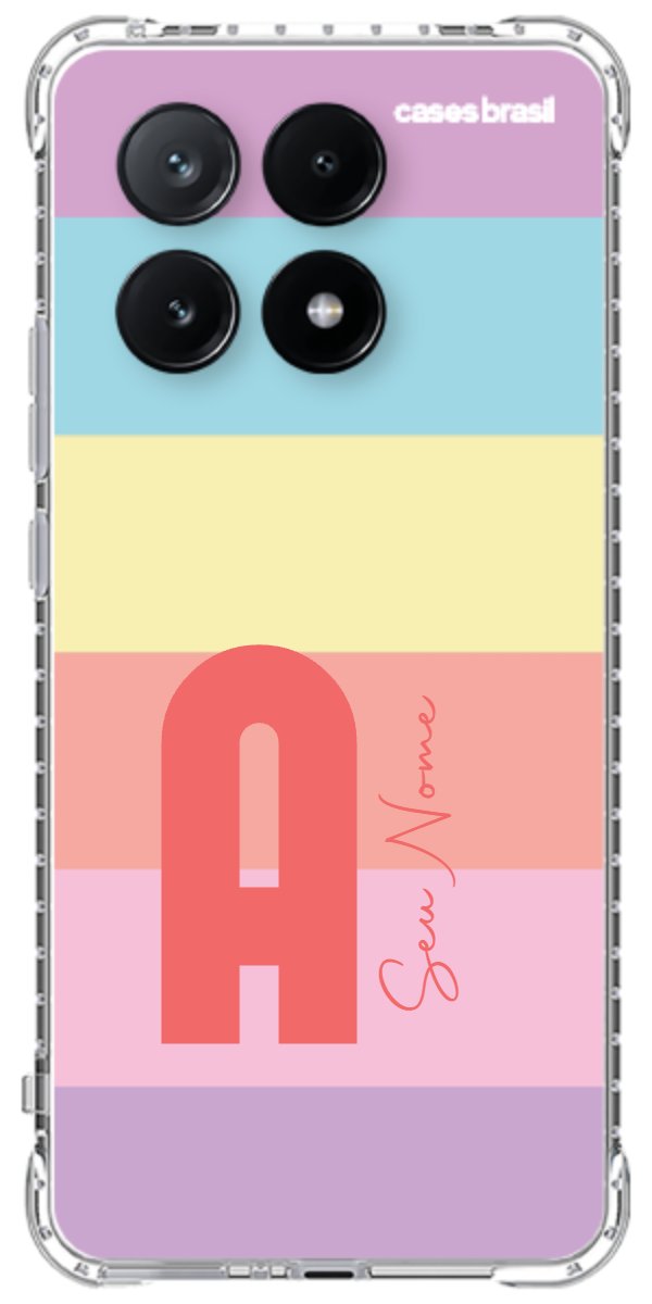 Capinha para Celular Arco-íris Cores Pastel