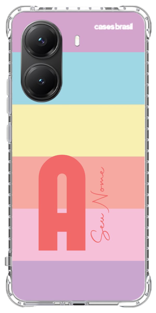 Capinha para Celular Arco-íris Cores Pastel