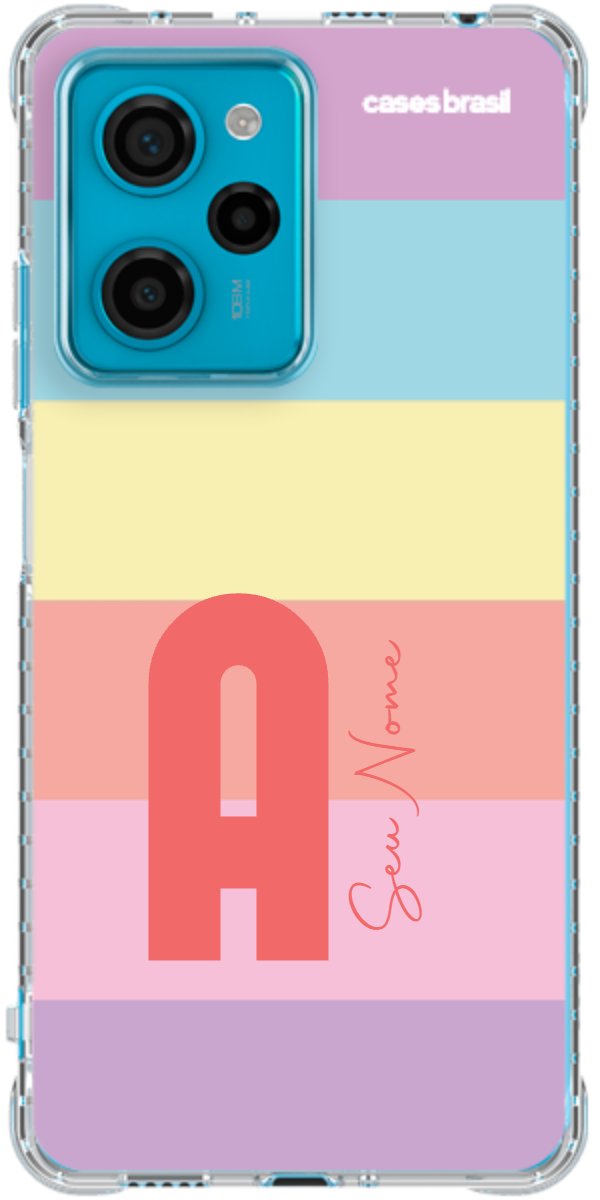 Capinha para Celular Arco-íris Cores Pastel