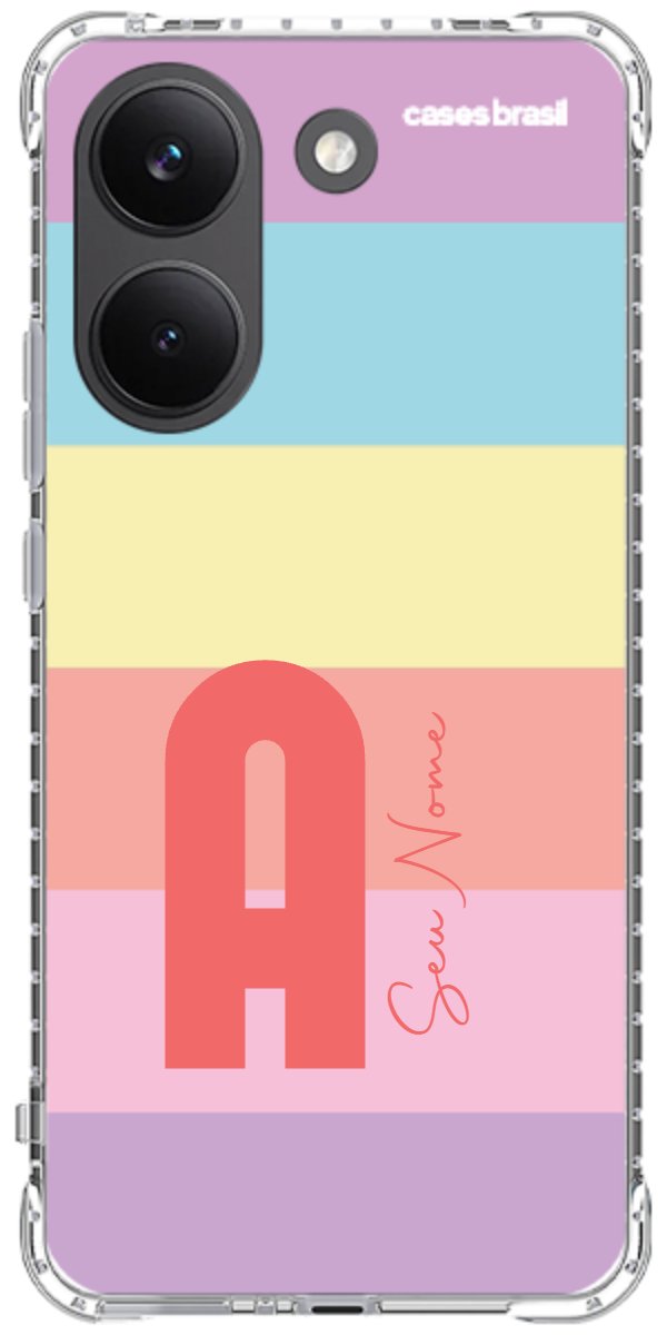 Capinha para Celular Arco-íris Cores Pastel