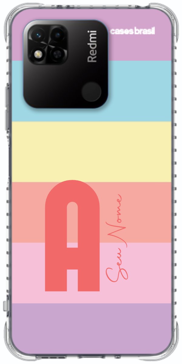 Capinha para Celular Arco-íris Cores Pastel