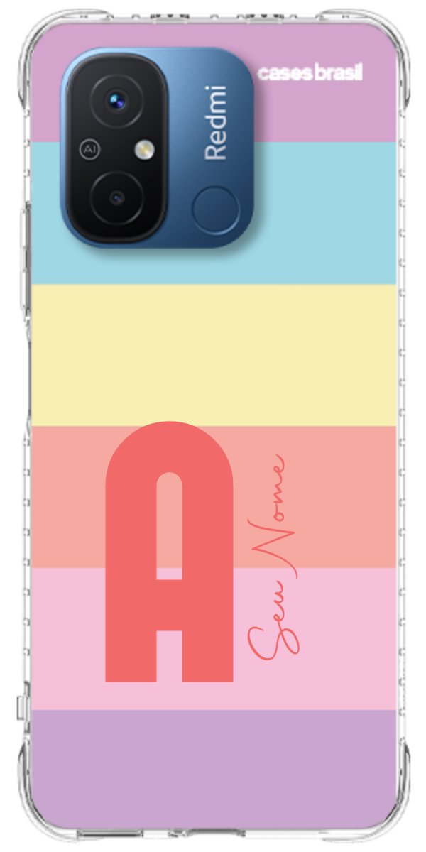 Capinha para Celular Arco-íris Cores Pastel