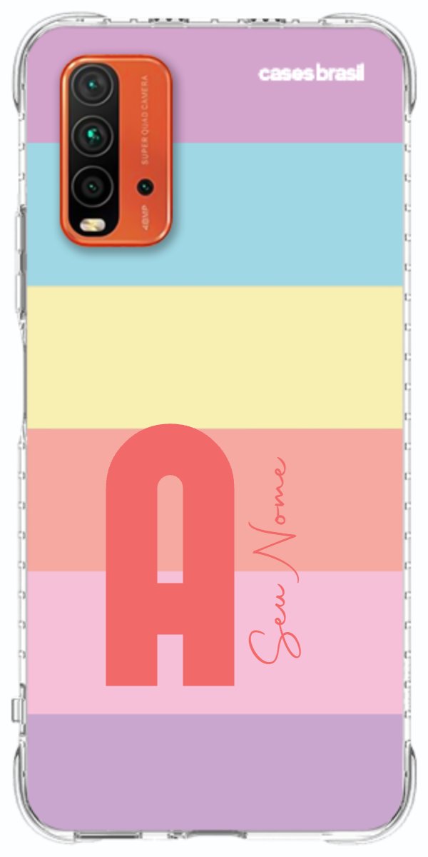 Capinha para Celular Arco-íris Cores Pastel