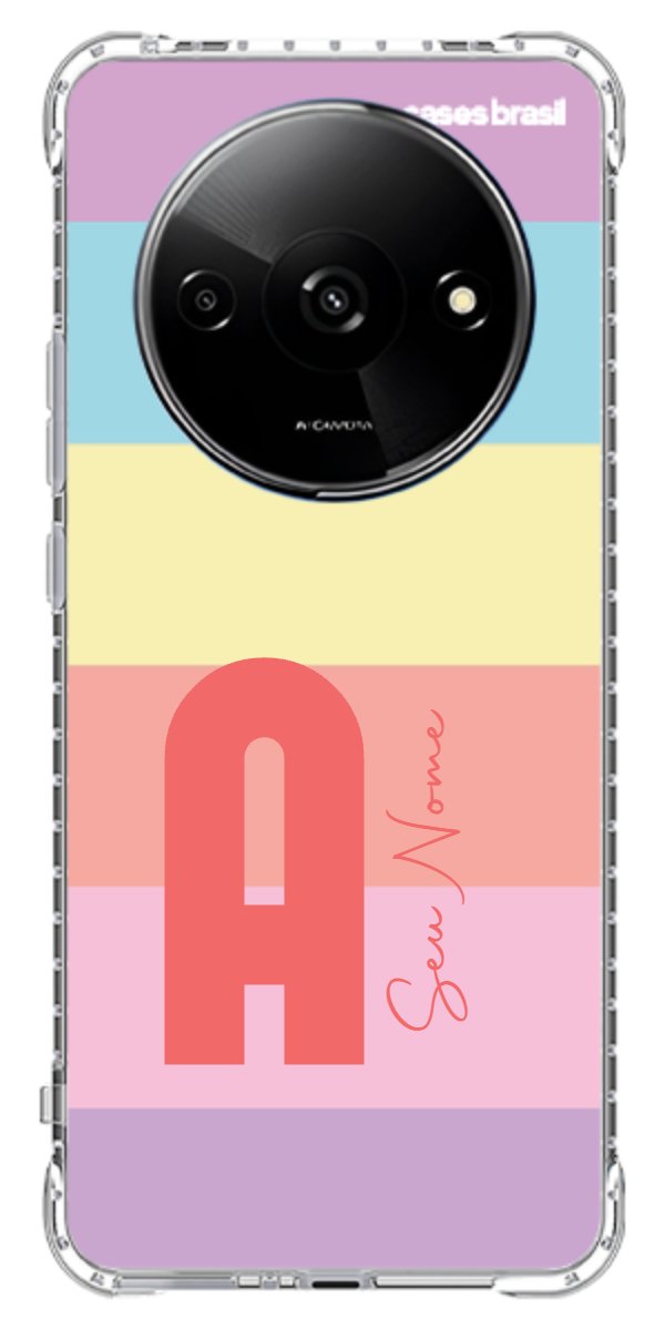 Capinha para Celular Arco-íris Cores Pastel