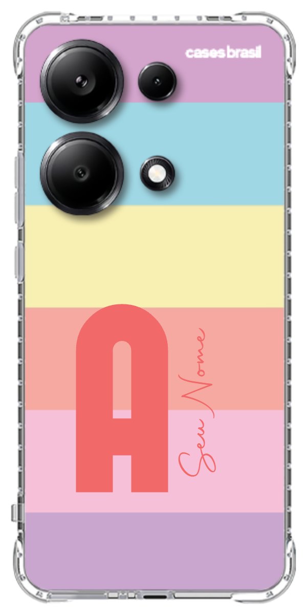 Capinha para Celular Arco-íris Cores Pastel