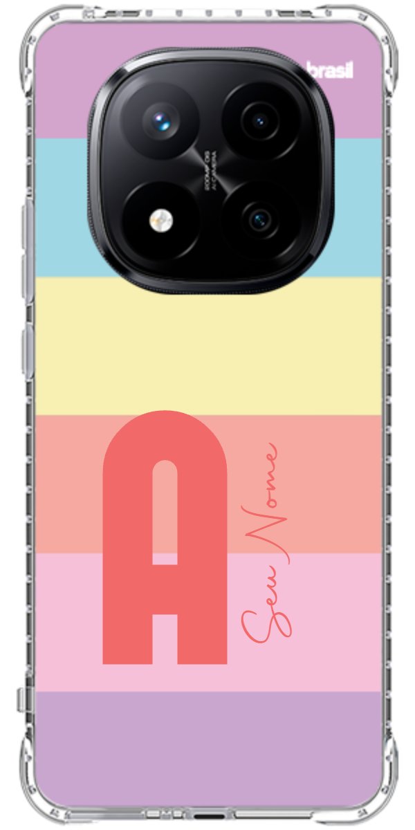Capinha para Celular Arco-íris Cores Pastel