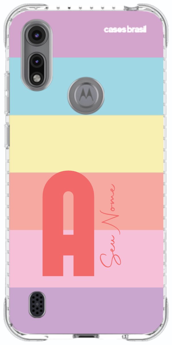 Capinha para Celular Arco-íris Cores Pastel