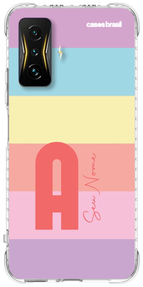 Capinha para Celular Arco-íris Cores Pastel