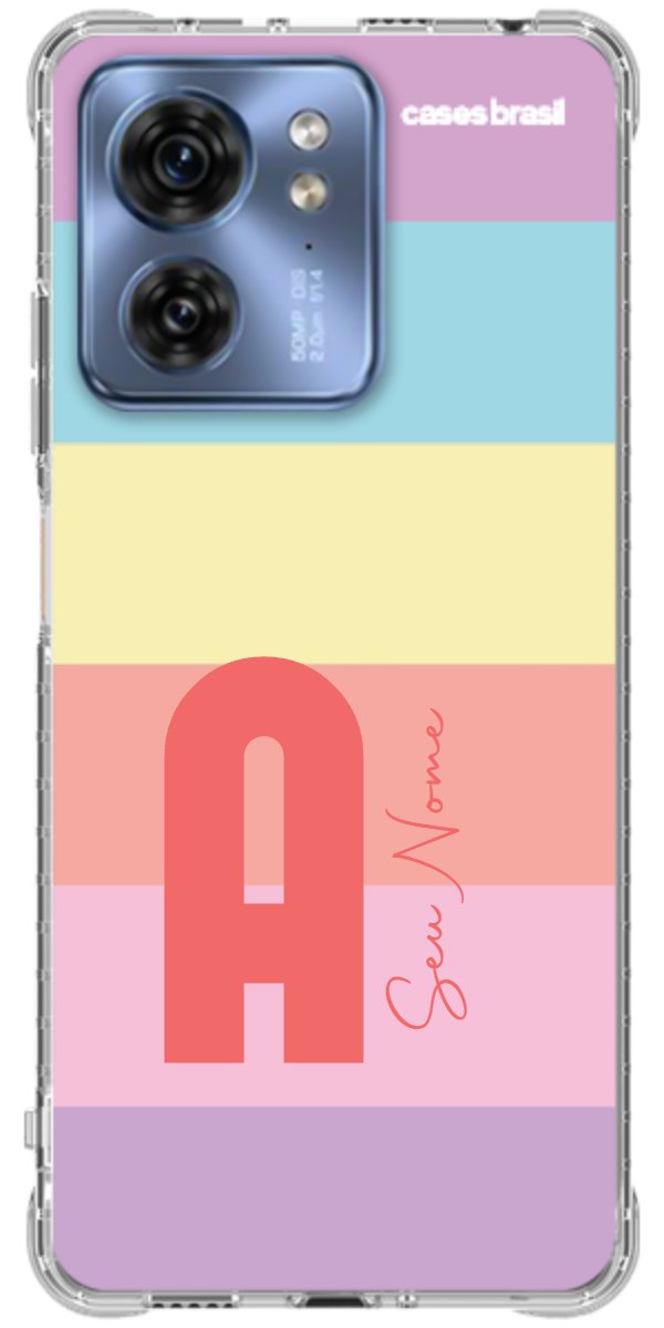 Capinha para Celular Arco-íris Cores Pastel