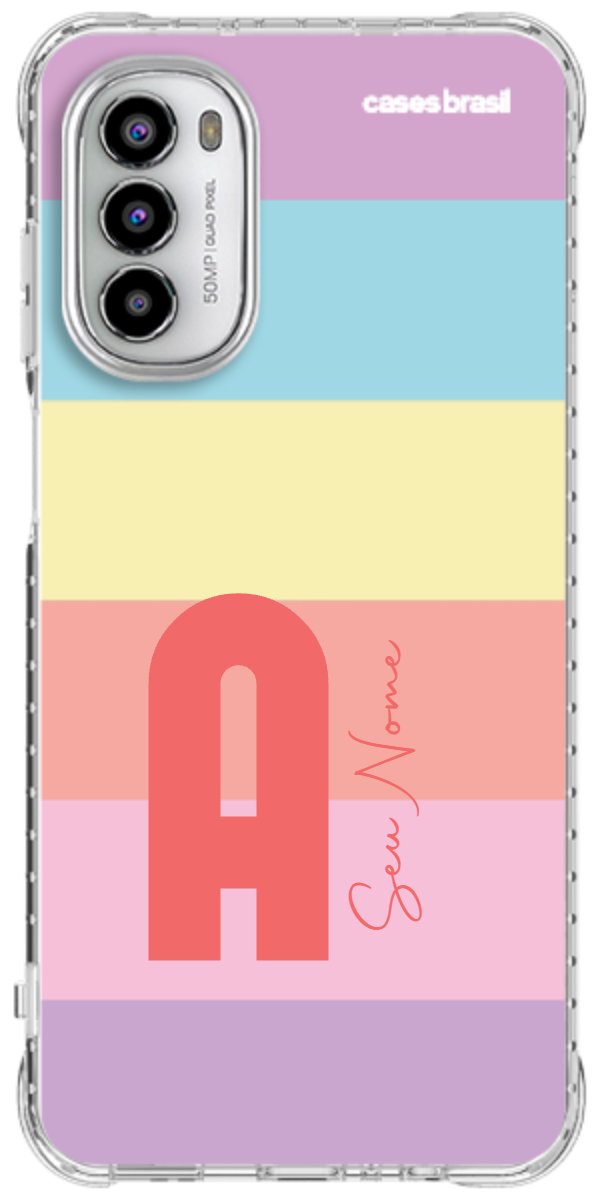 Capinha para Celular Arco-íris Cores Pastel