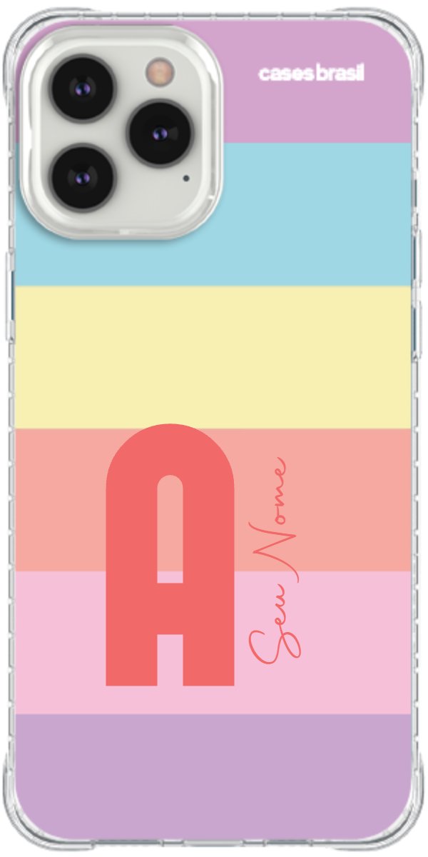 Capinha para Celular Arco-íris Cores Pastel