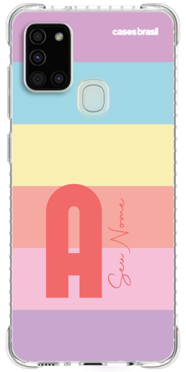 Capinha para Celular Arco-íris Cores Pastel