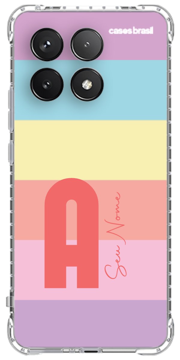 Capinha para Celular Arco-íris Cores Pastel