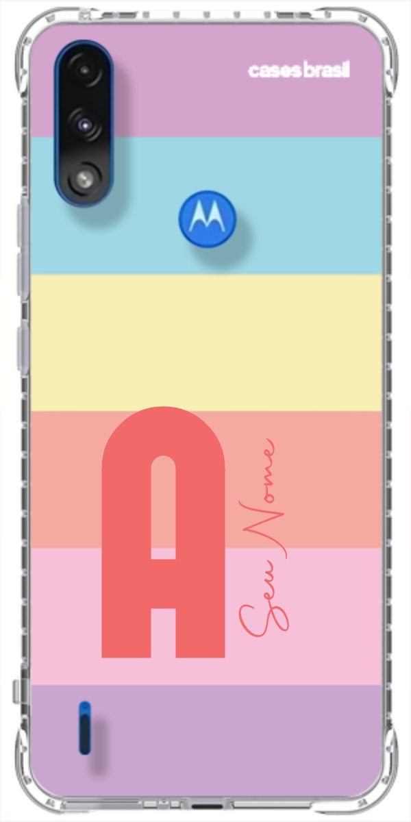 Capinha para Celular Arco-íris Cores Pastel