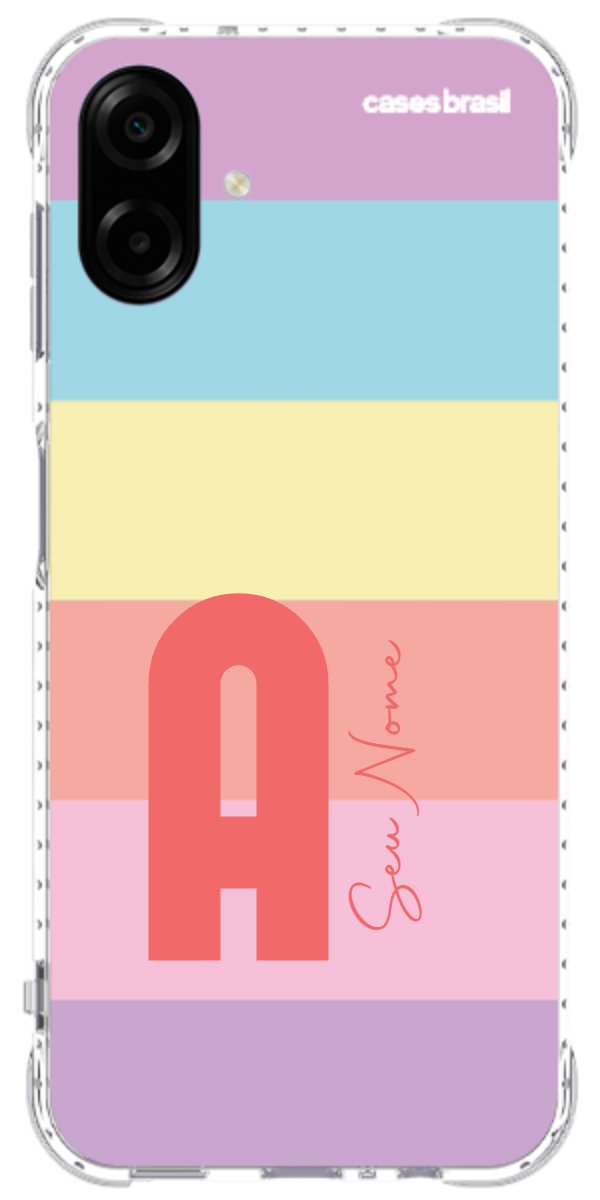 Capinha para Celular Arco-íris Cores Pastel