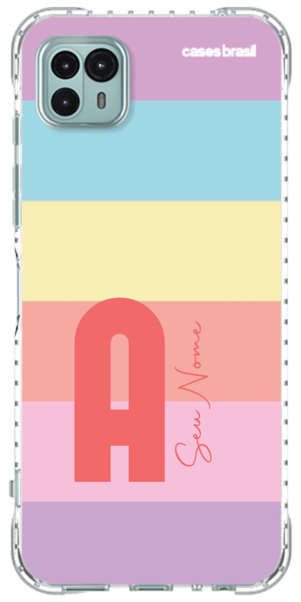 Capinha para Celular Arco-íris Cores Pastel