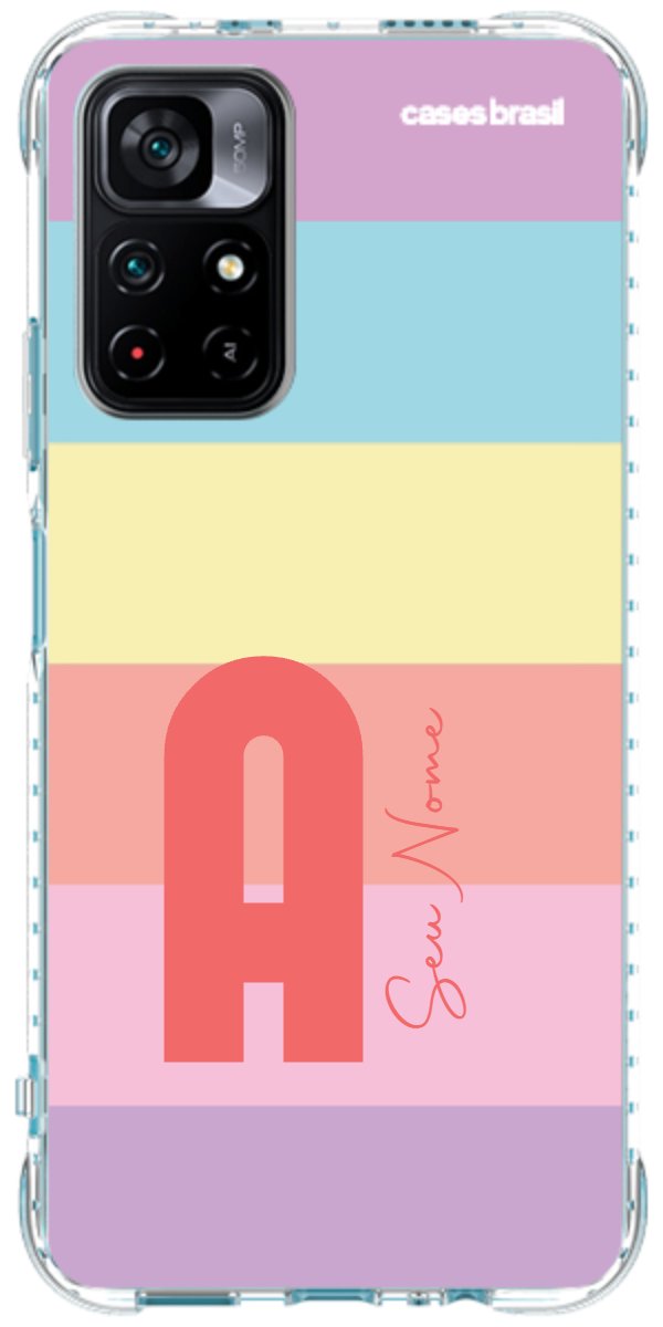 Capinha para Celular Arco-íris Cores Pastel